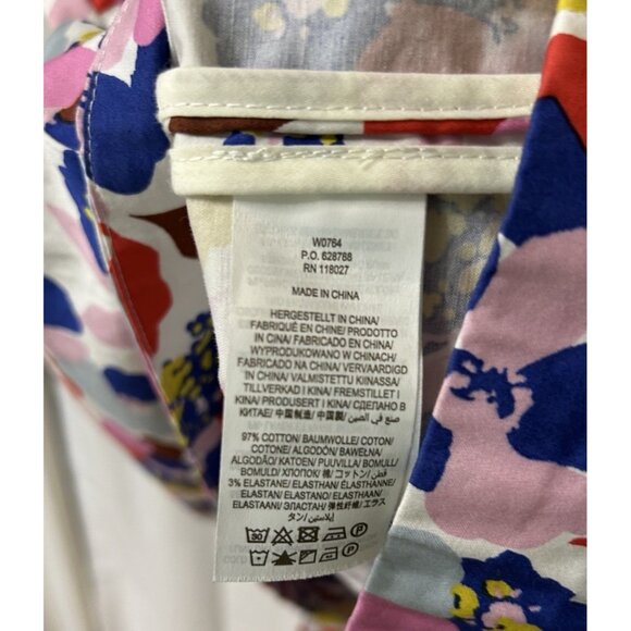 Boden Womens Cotton Floral Dress Pleated Sleeveless Pockets 12L - Picture 6 of 6